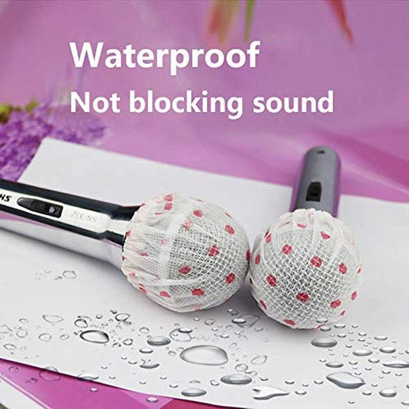 200 PCS (100 Pack) Microphone Hygiene Covers Disposable Nonwoven